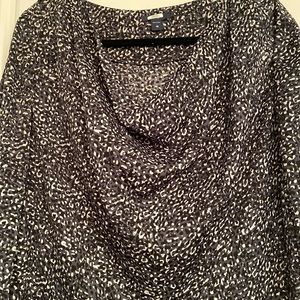 Blue/black leopard pull on dress